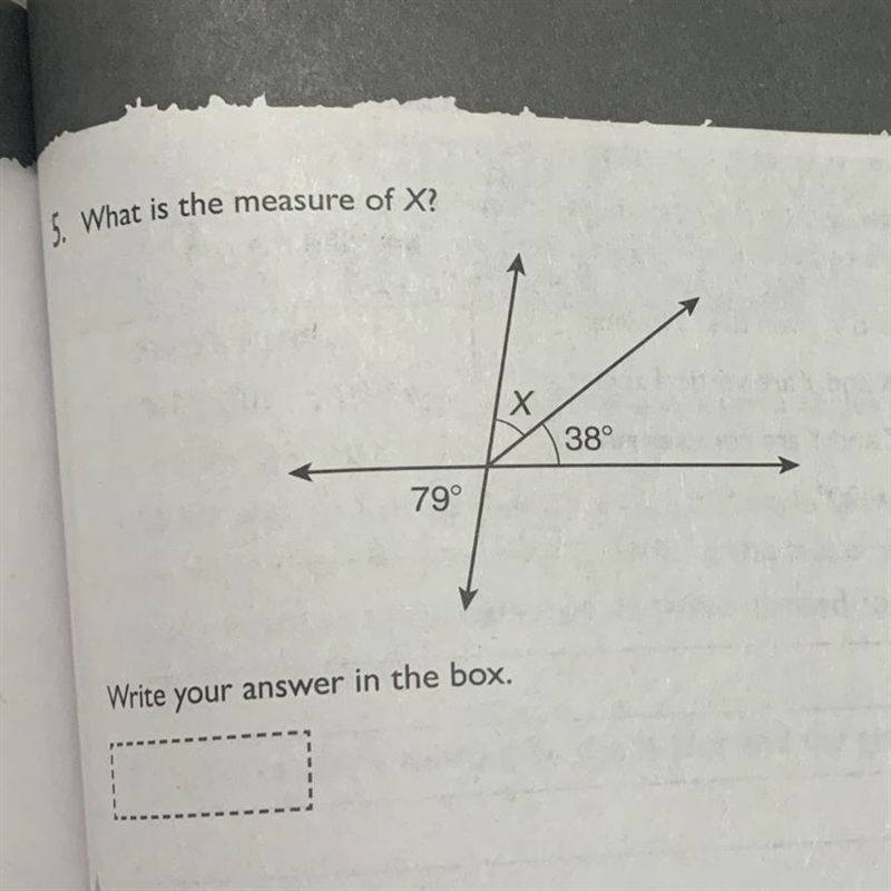 5. What is the measure of X?-example-1