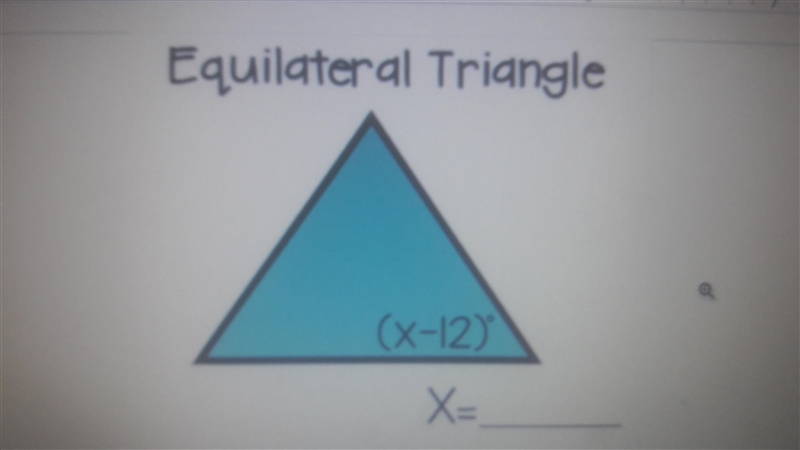 I need help please look at the picture and tell me what x equals thank you.-example-1