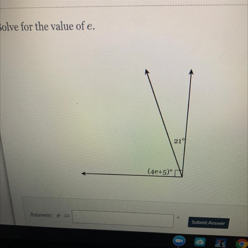 Solve for value of E-example-1