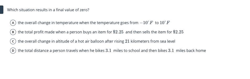 Which situation results in a final value of zero? choices are in the screenshot.-example-1