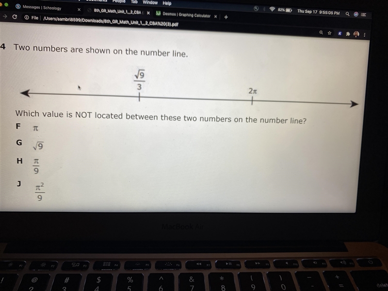 Two numbers are shown on the number line. Which value is NOT located between these-example-1