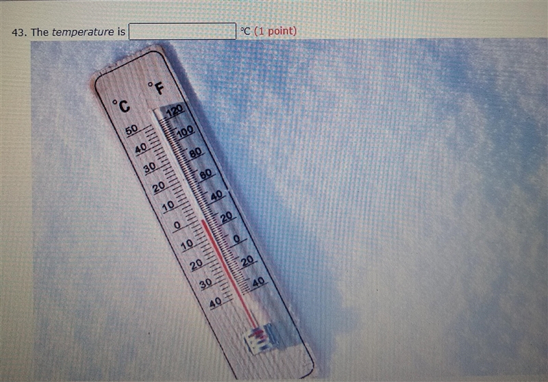 The temperature is _____ °C-example-1