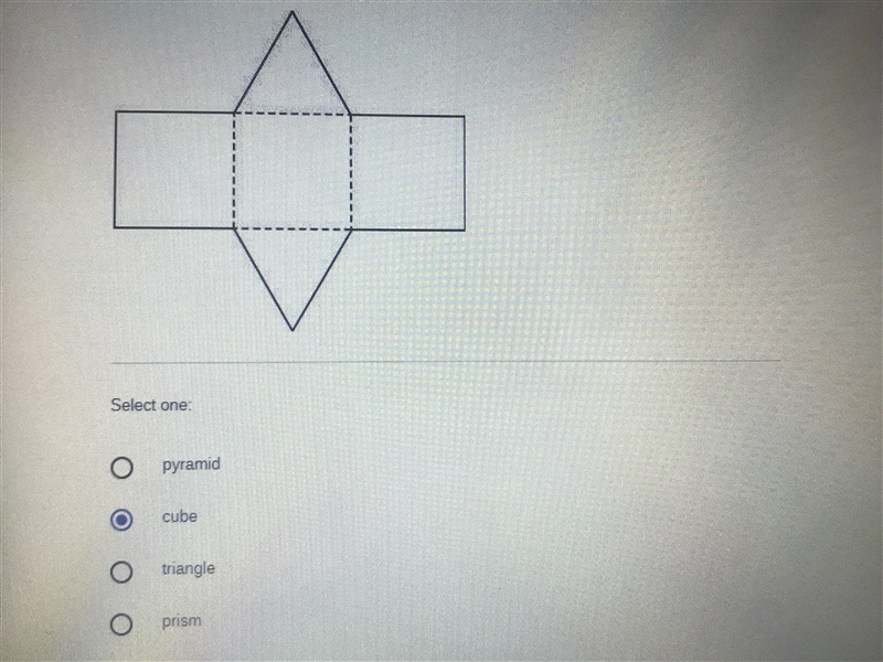 What 3-dimensional figure can be created by folding the shape shown below on the dotted-example-1