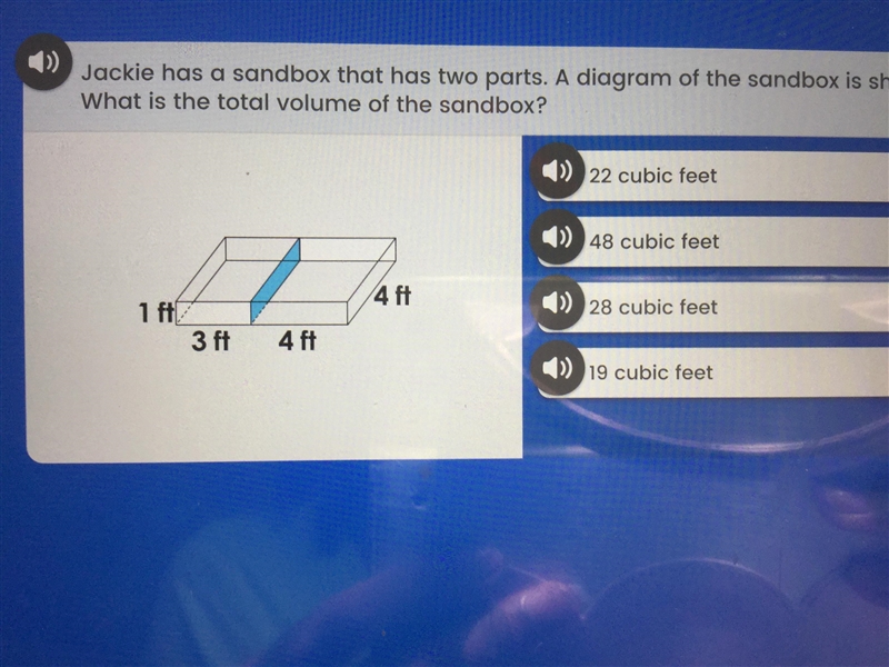 Jackie has a sandbox that has to part a diagram of the sandbox is shown what is the-example-1