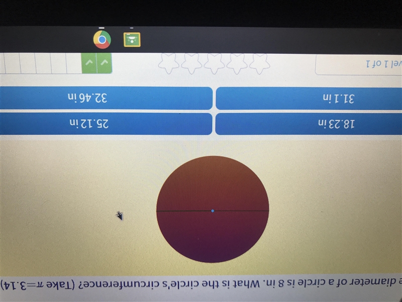 Help The diameter of the circle is 8in-example-1