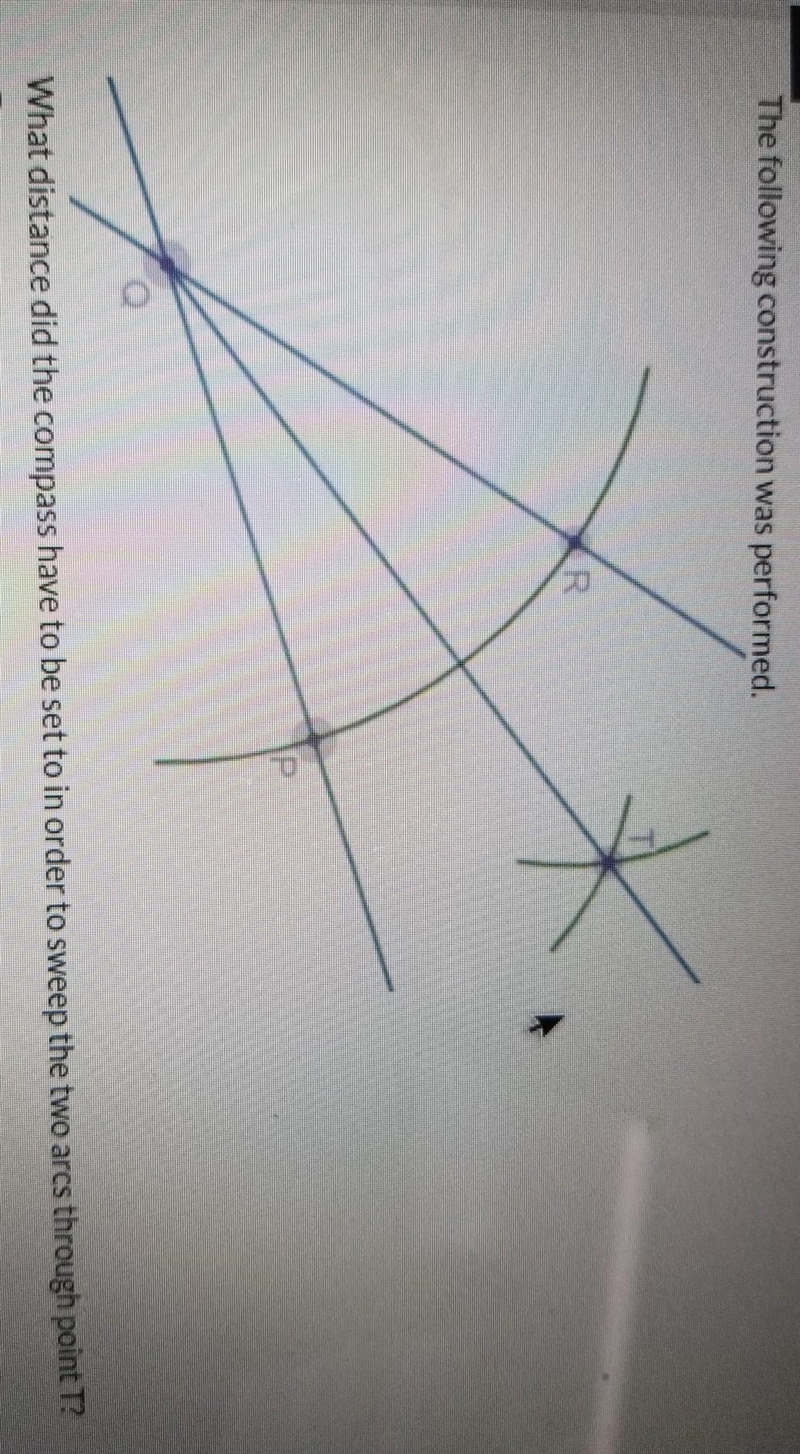 Help. (Math) The following construction was performed. What distance did the compass-example-1