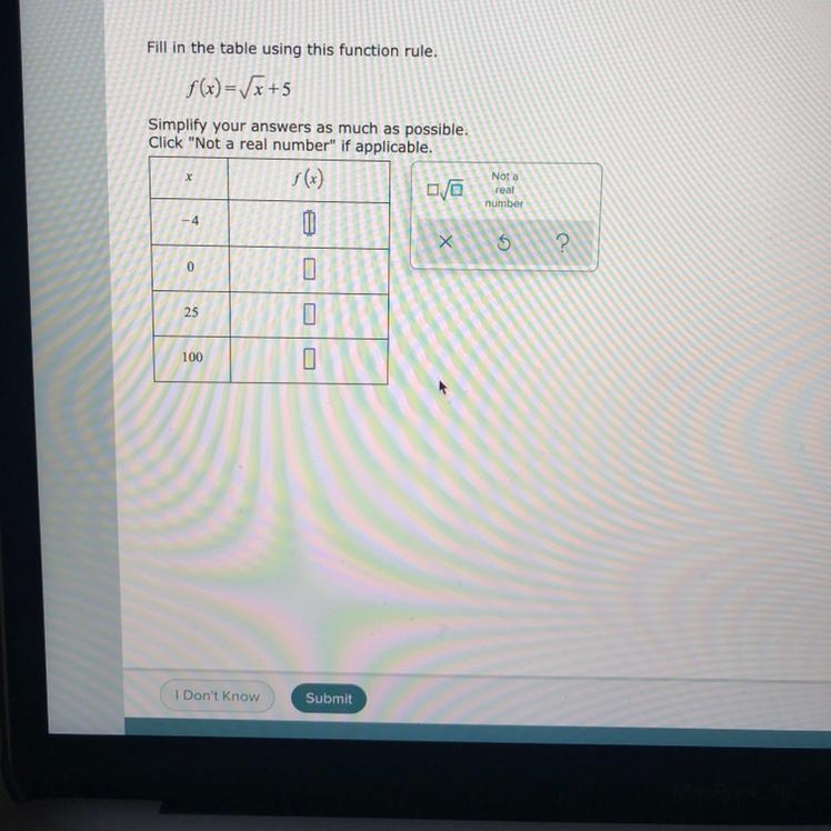 Fill in the table using this function rule.-example-1