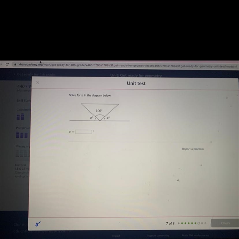 Solve for x in the diagram below? Please!!!! I only have a couple more minuets left-example-1