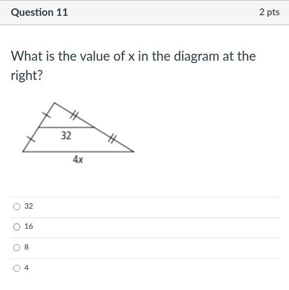 What is the value of x in the diagram at the right?-example-1