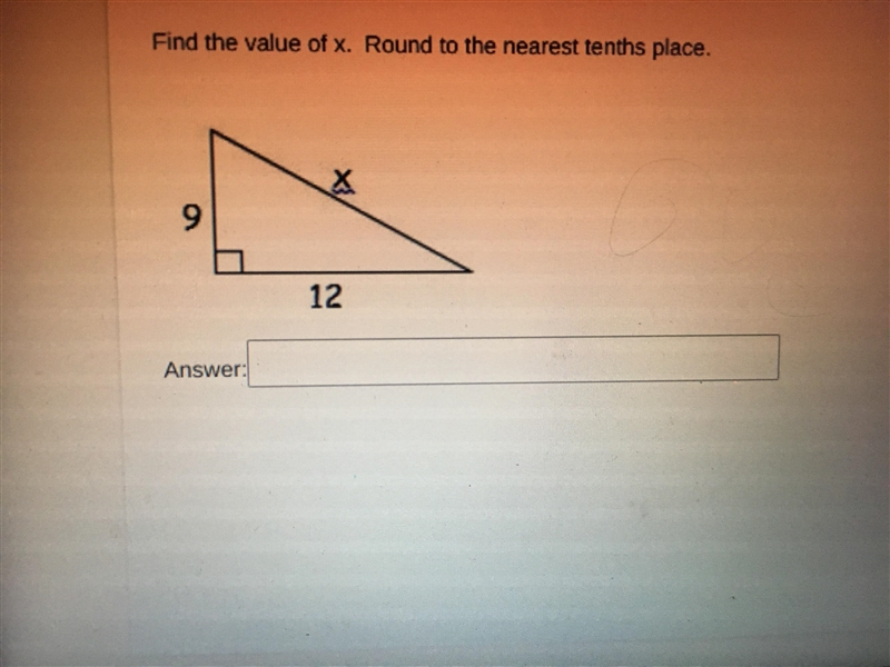 NEED HELP PLS Find the value of X. Round to the nearest tenths place-example-1