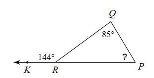 What is the value of the missing angle?-example-1