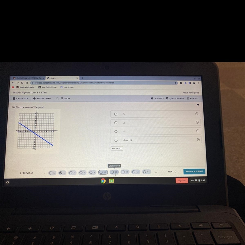 Find the zero of the graph-example-1