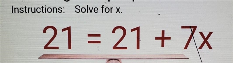 Solve for x answers. x=6 x=0. x=7​-example-1