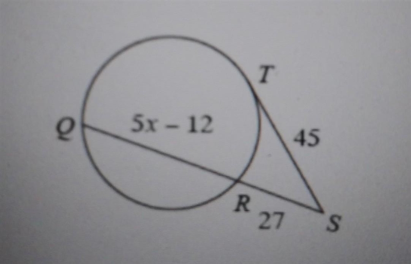 Find the measure of the line segment RQ​-example-1