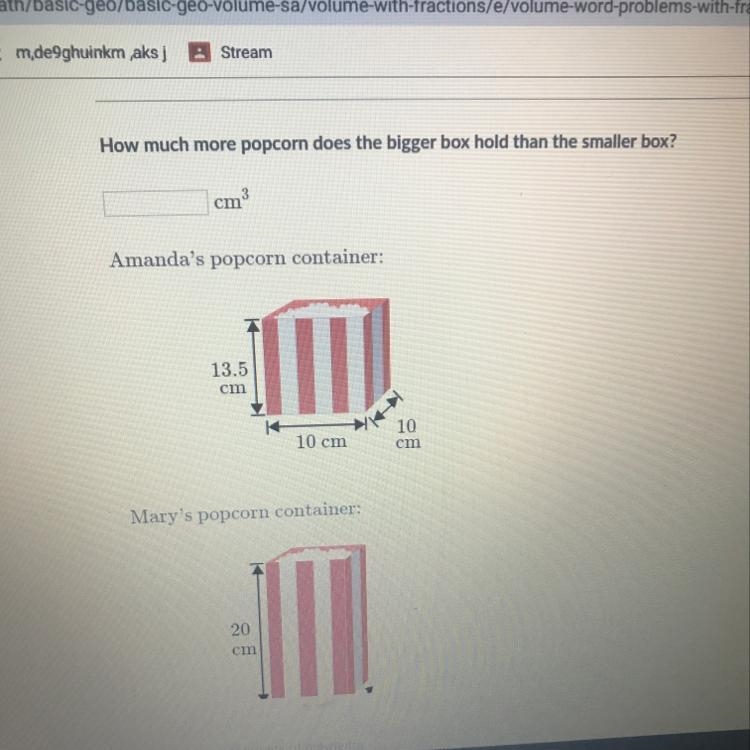 How much more popcorn does the bigger box hold than the smaller box??-example-1