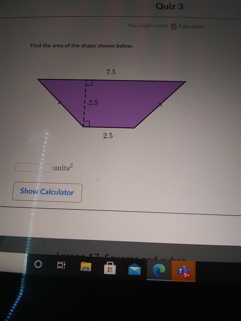 HELP THIS IS URGENT FIND THE AREA OF THE SHAPE SHOWN BELOW-example-1