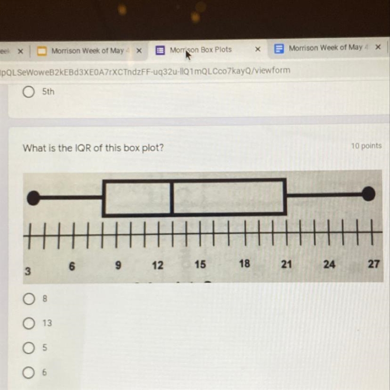 What is the iqr of a box plot-example-1