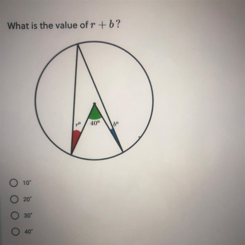 What is the value of r + b?-example-1