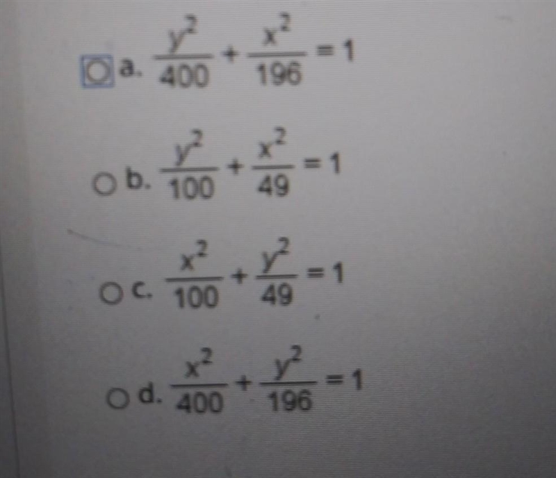 What is the equation of a vertical ellipse with a major axis= 20 and a minor axis-example-1