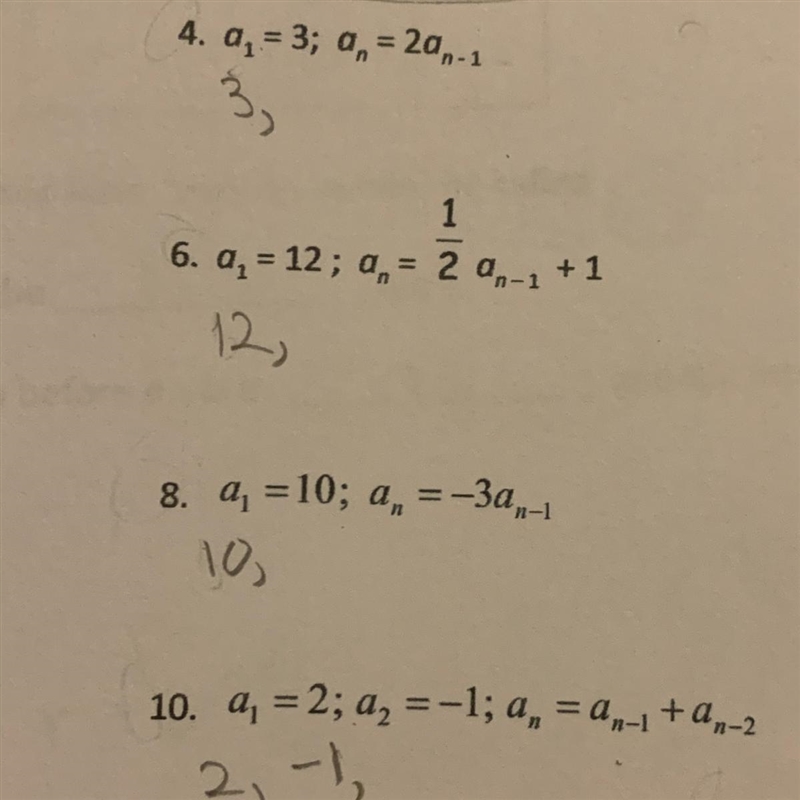 Im learning about Recursive and Explicit in Pre-Calc, and it says to use the rule-example-1