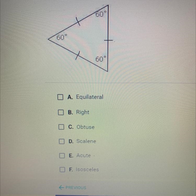 Classify the triangle shown below. Check all that apply.-example-1