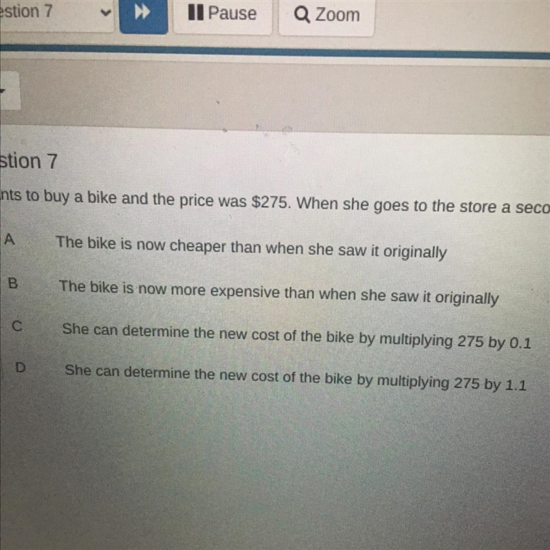 Rose wants to buy a bike and the price was $275. When she goes to the store a second-example-1