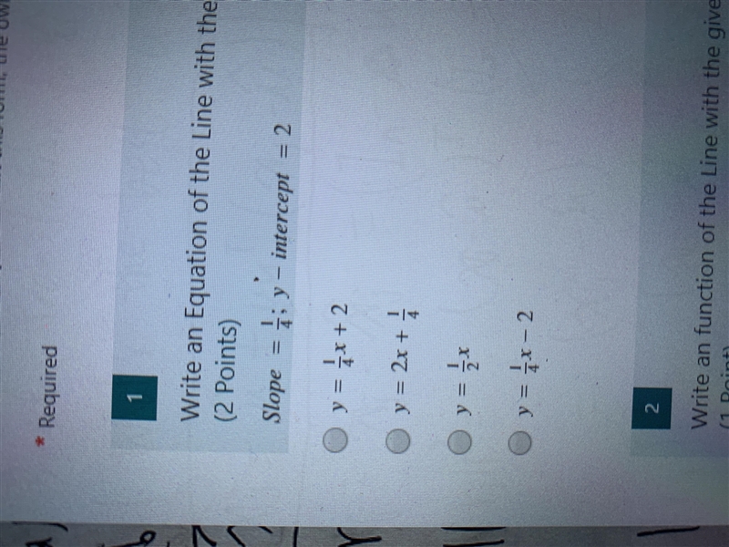 Write an equation of the line with the given slope and y-intercept.-example-1