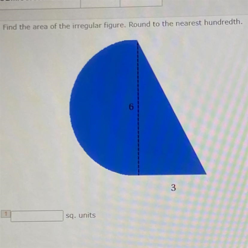 Find the area of the irregular figure. Round to the nearest hundredth.-example-1