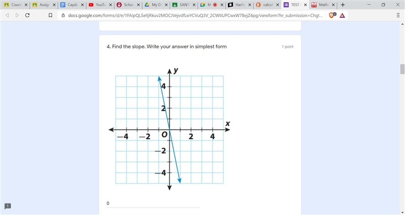 Find the slope. Write your answer in simplest form-example-1