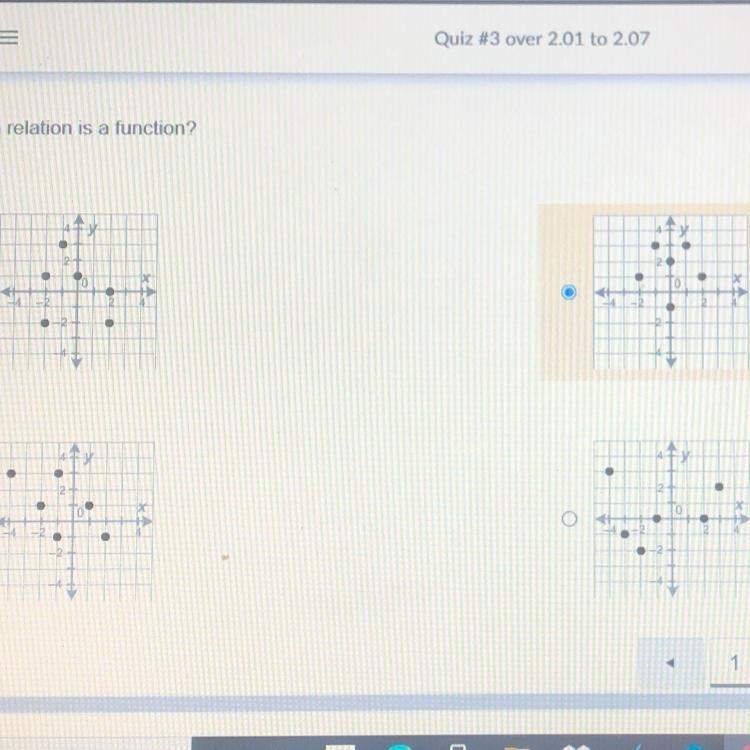 Which relation is a function please hurry it’s urgent Thank you-example-1