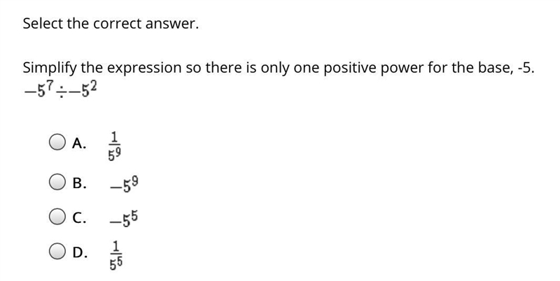 Need help ASAP! Simplify the expression so there is only one positive power for the-example-1