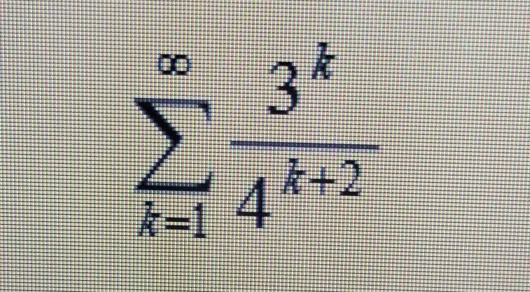 Determine determine whether the following geometric series converges or diverges. if-example-1