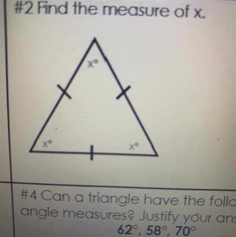 #2 Find the measure of x.-example-1