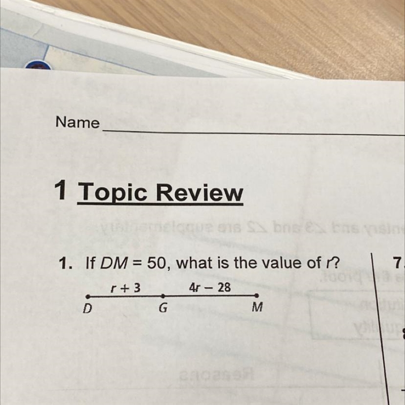 If dm=50 what ia the value of r?-example-1