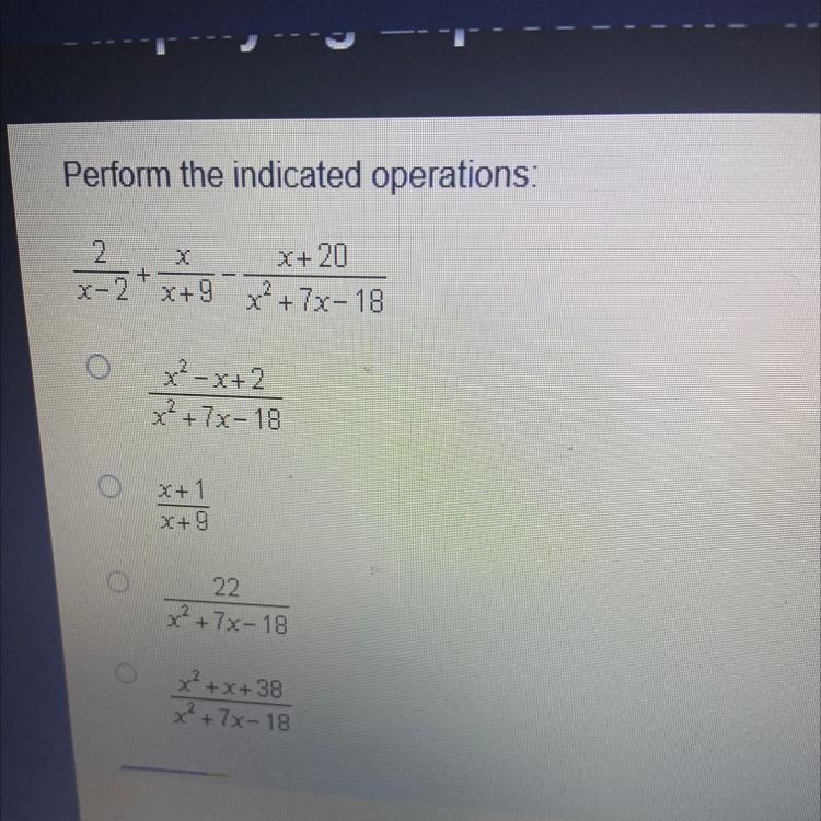 Perform the indicated operations:-example-1