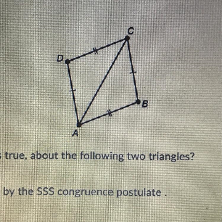 Please help! Which statement is true, about the following of the two triangles? (Refer-example-1