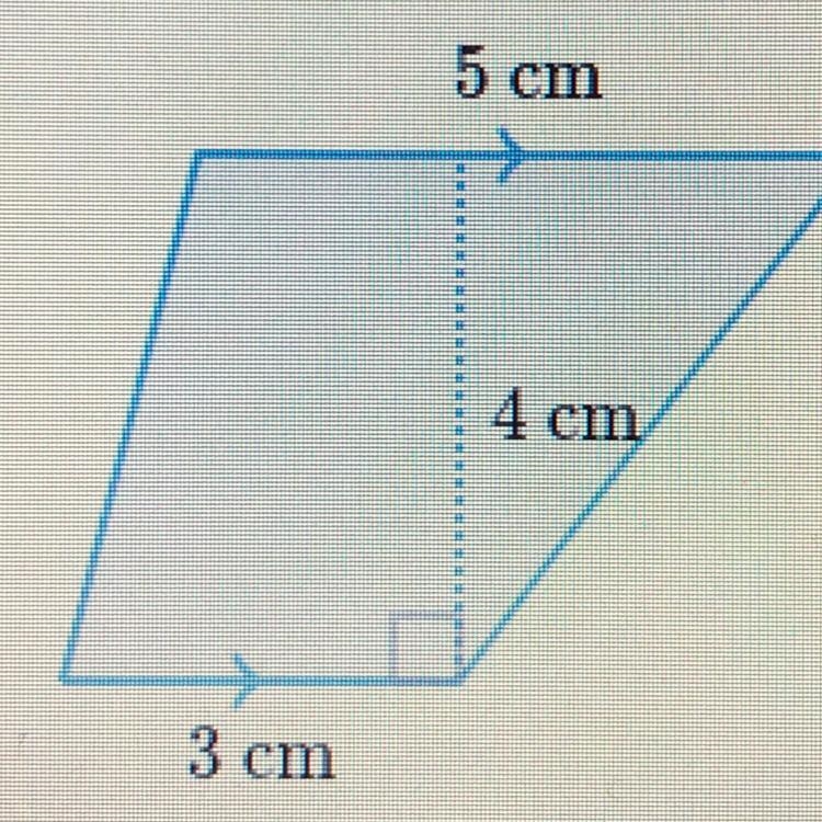 Find the area. 5 cm 4 cm 3 cm-example-1