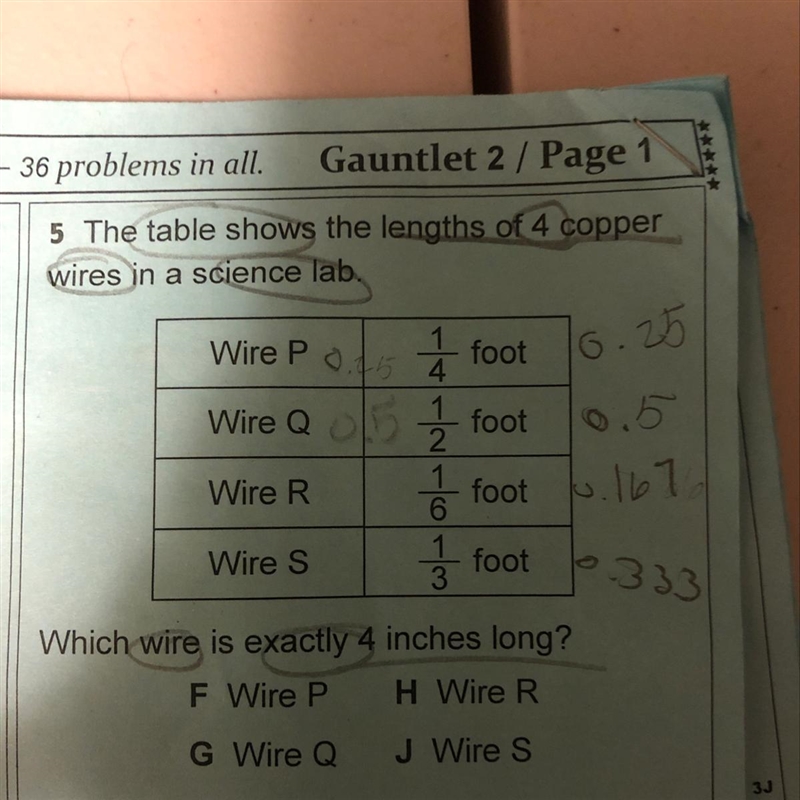 Which wire is exactly 4 inches long?-example-1