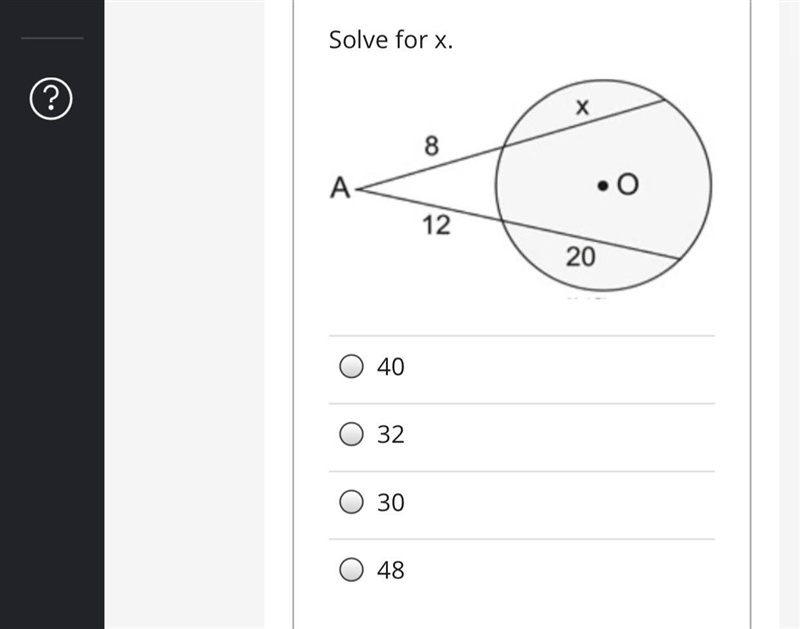 What’s the correct answer for this? Solve for x-example-1