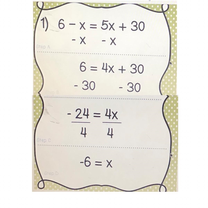 Error Analysis: MultiStep Equation Questions: 1.What step is the error located in-example-1