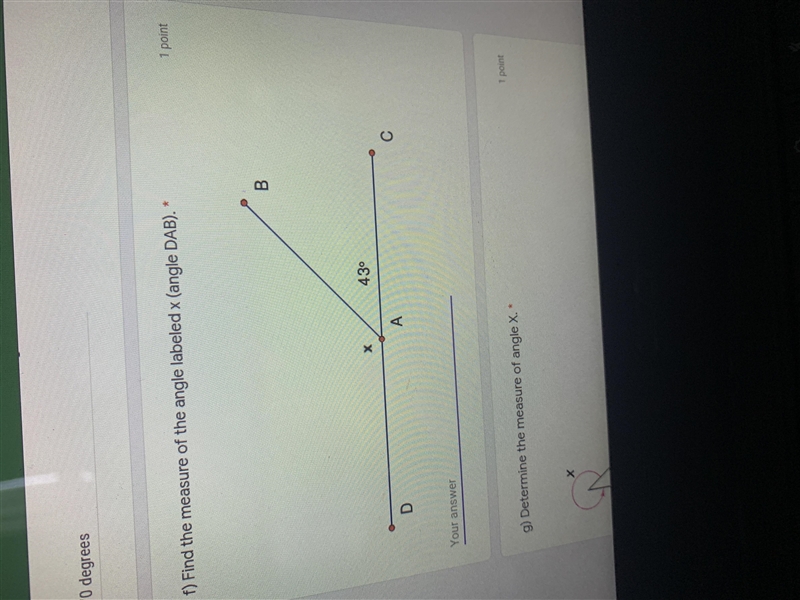 Find the Measure of the angle labeled X (angle dab)-example-1