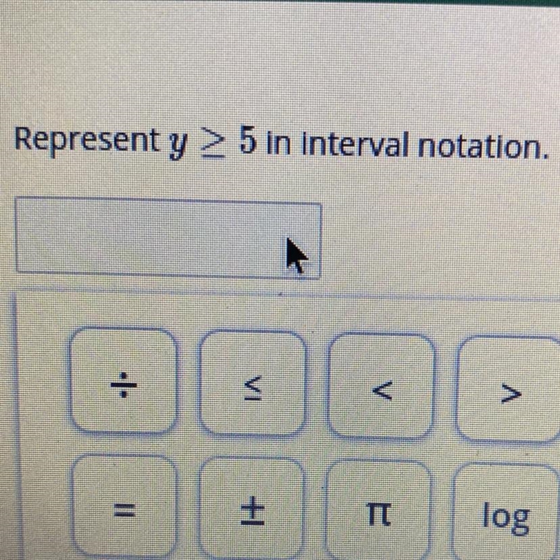 Represent in Interval notation-example-1