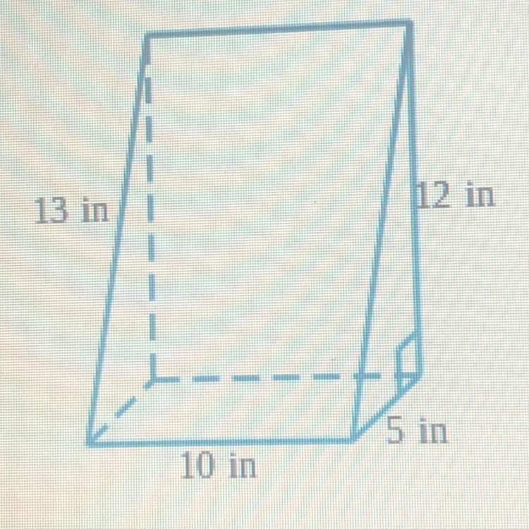 Find the surface area of this triangular prism. Be sure to include the correct unit-example-1