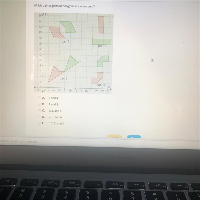 Which pair or pairs of polygons are congruent￼ ?-example-1