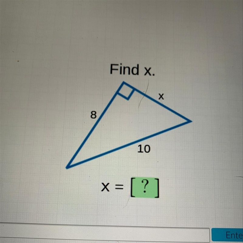 Pythagorean theorem Find x.-example-1