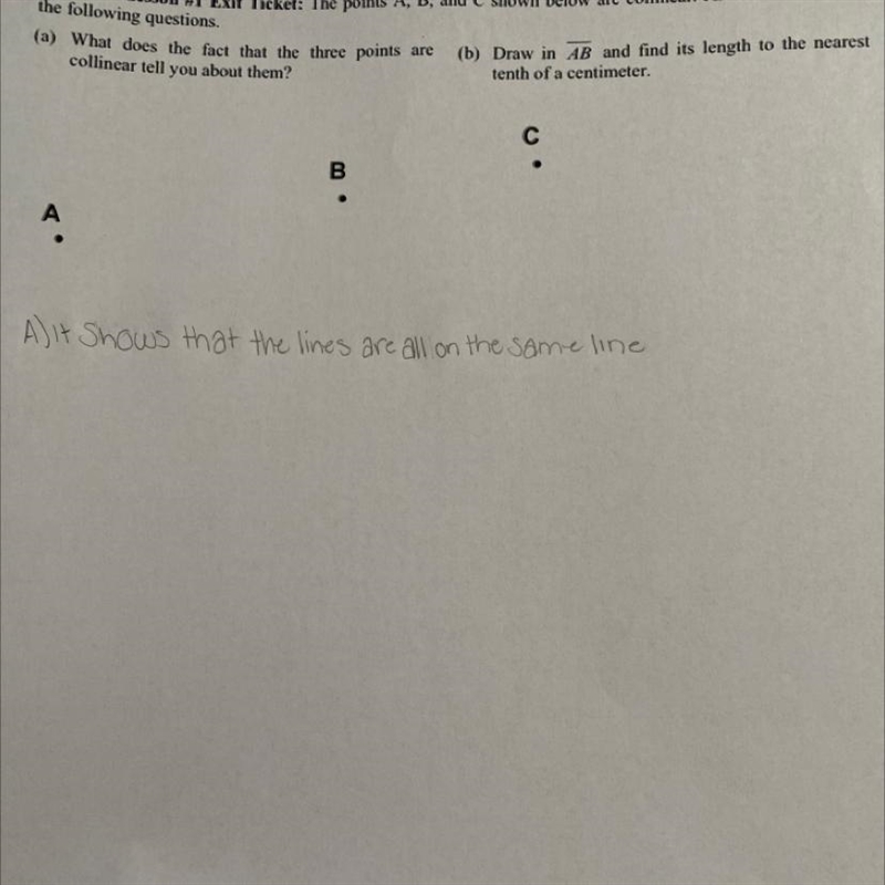 Draw in AB and find its length to the nearest tenth of a centimeter.-example-1