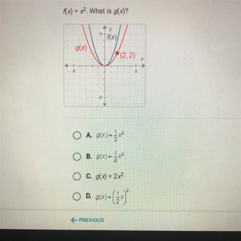 F(x) = x2. What is g(x)?-example-1