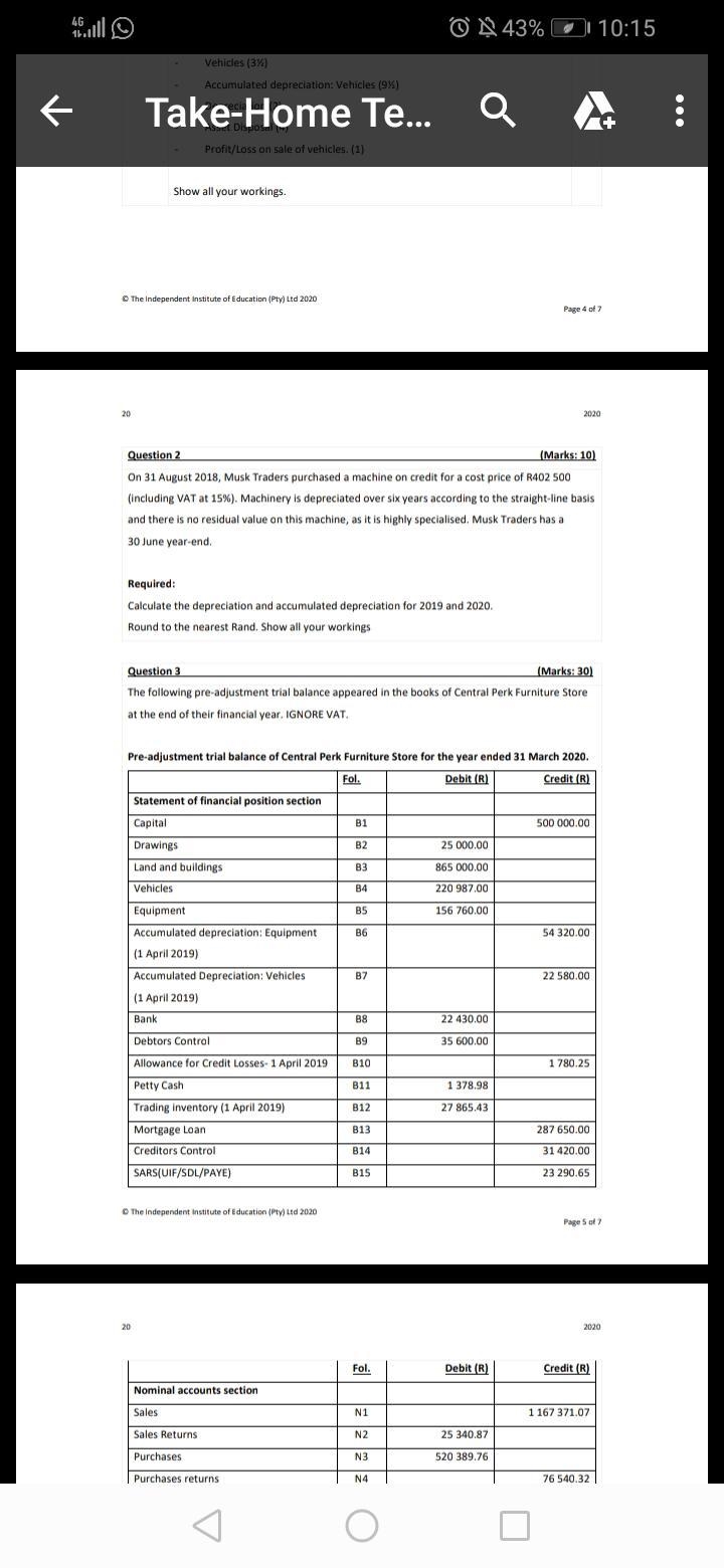 On 31st August 2018, Musk Traders purchased a machine on credit for a cost price of-example-1