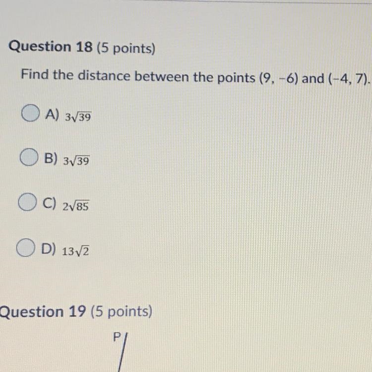 Find the distance between the points (9,-6) and (4,-7)-example-1