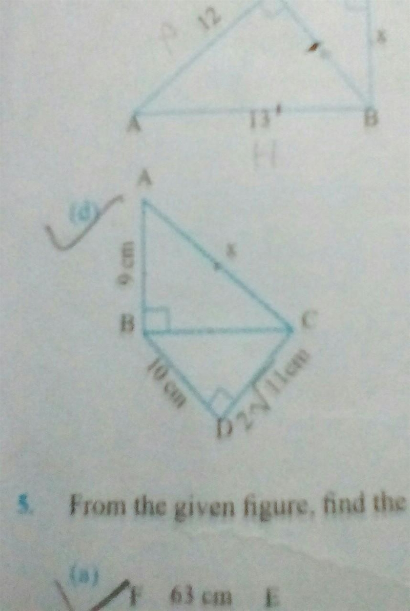 find the value of x of given figure and solve this question step by step plzz help-example-1